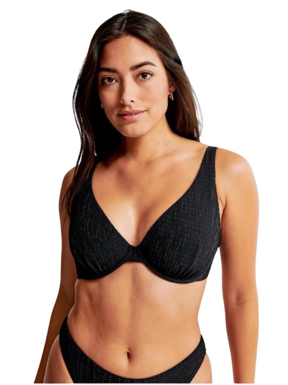 Abercrombie & Fitch Curve Love High Apex Underwire Bikini Top and Bottom Sm